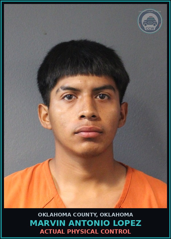 Booking mugshot of Marvin Antonio Lopez in Oklahoma County