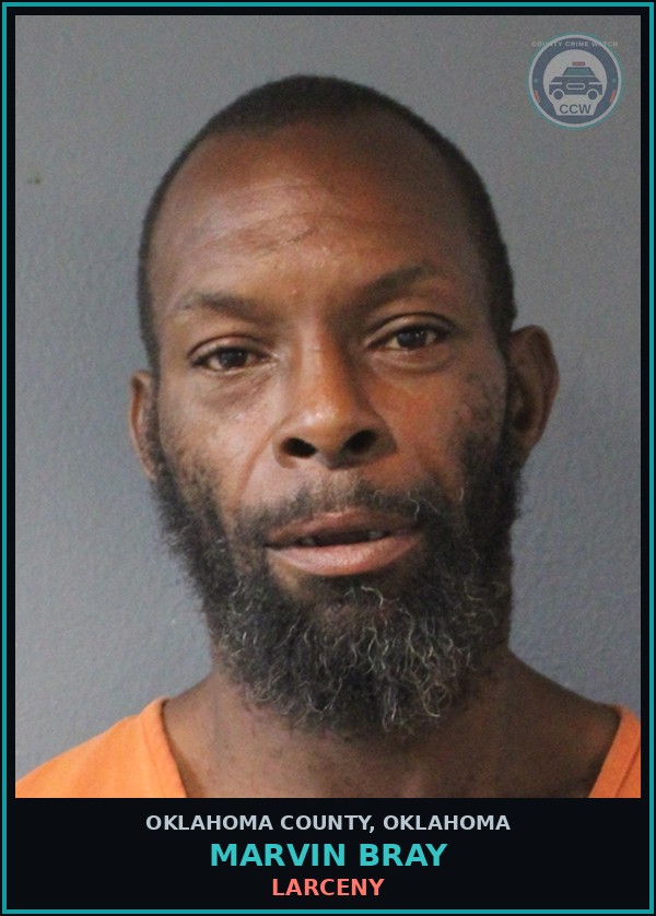 Booking mugshot of Marvin Bray in Oklahoma County