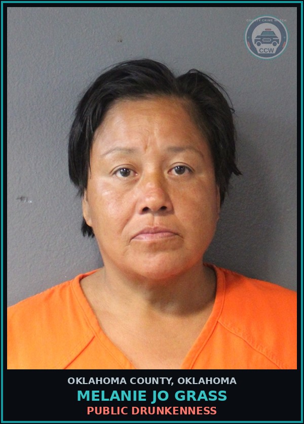 Booking mugshot of Melanie Jo Grass in Oklahoma County