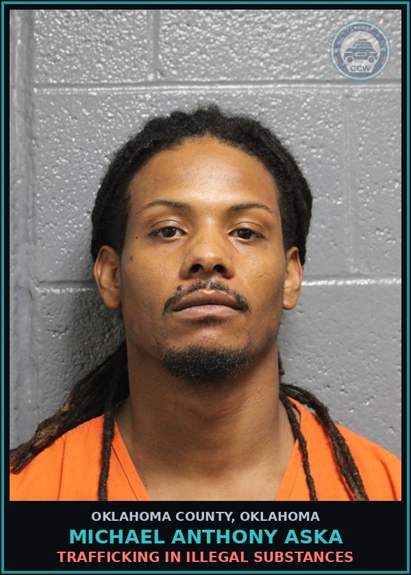 Booking mugshot of Michael Anthony Aska in Oklahoma County