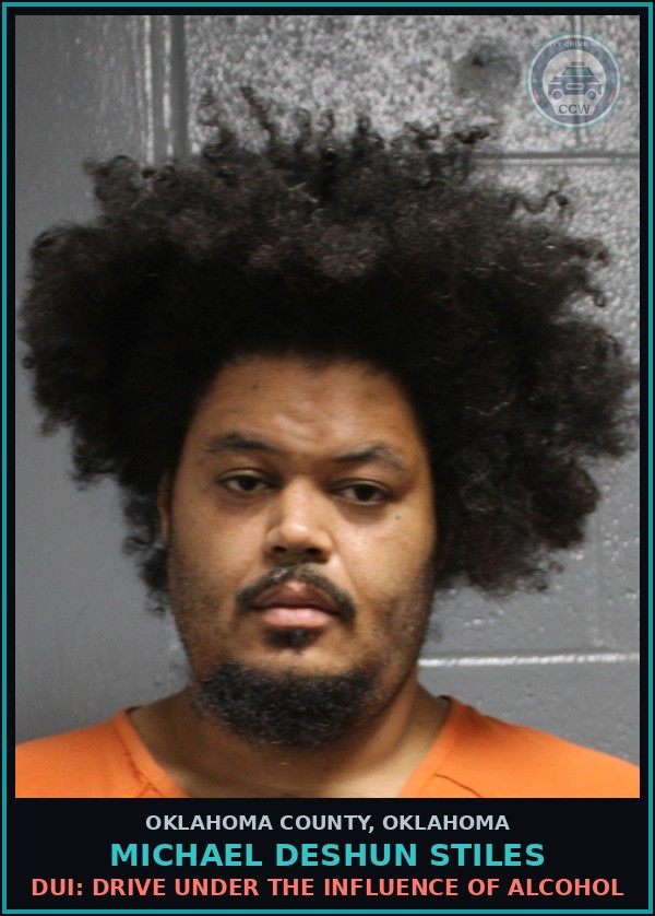 Booking mugshot of Michael Deshun Stiles in Oklahoma County