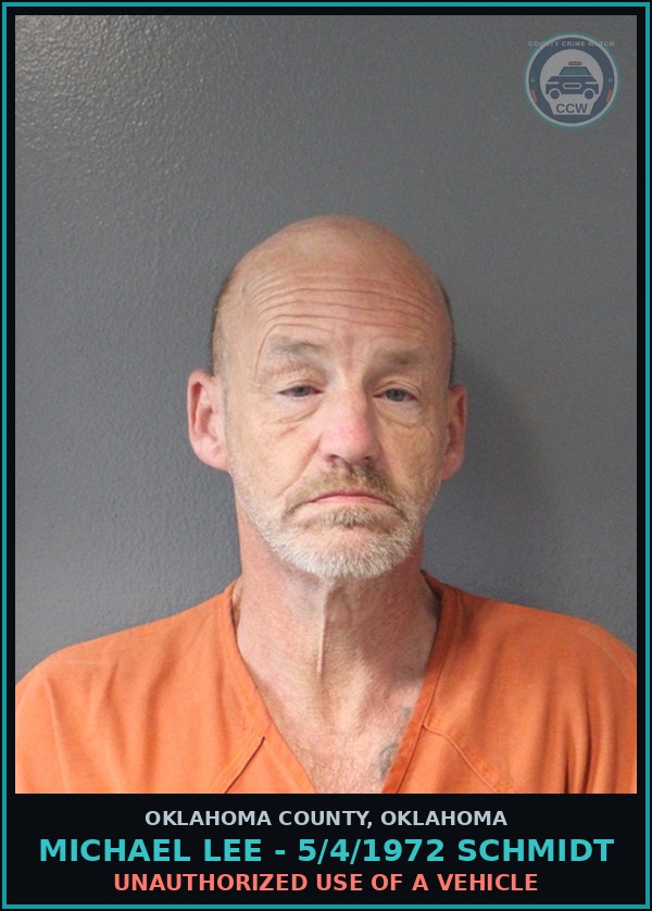 Booking mugshot of Michael Lee - 5/4/1972 Schmidt in Oklahoma County