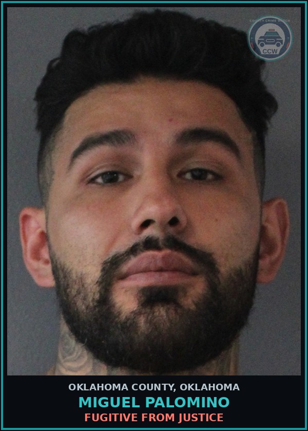Booking mugshot of Miguel Palomino in Oklahoma County
