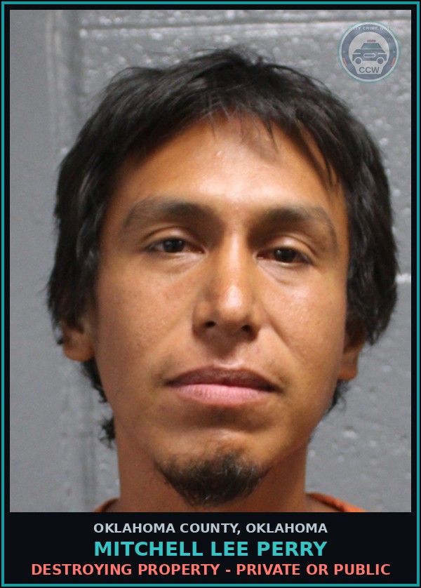 Booking mugshot of Mitchell Lee Perry in Oklahoma County