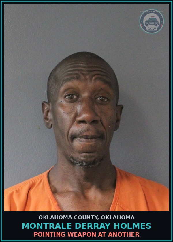 Booking mugshot of Montrale Derray Holmes in Oklahoma County