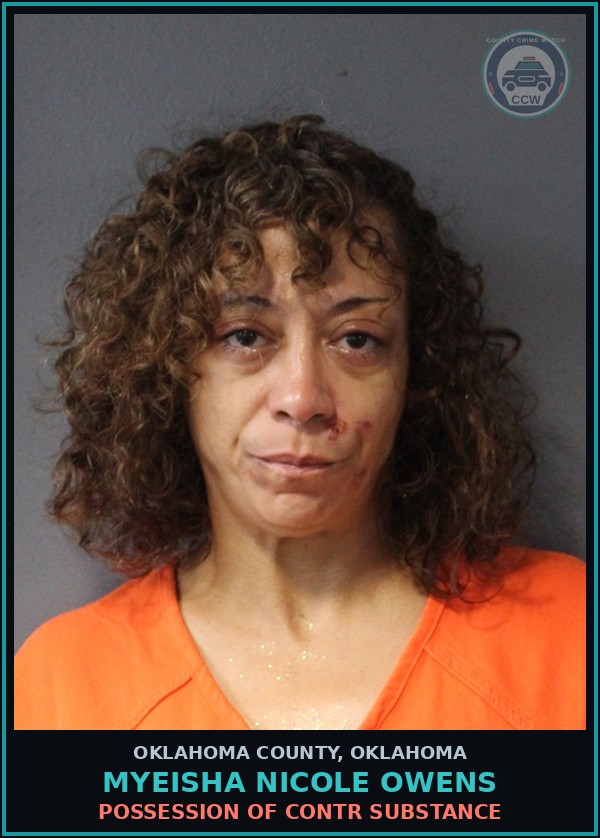 Booking mugshot of Myeisha Nicole Owens in Oklahoma County