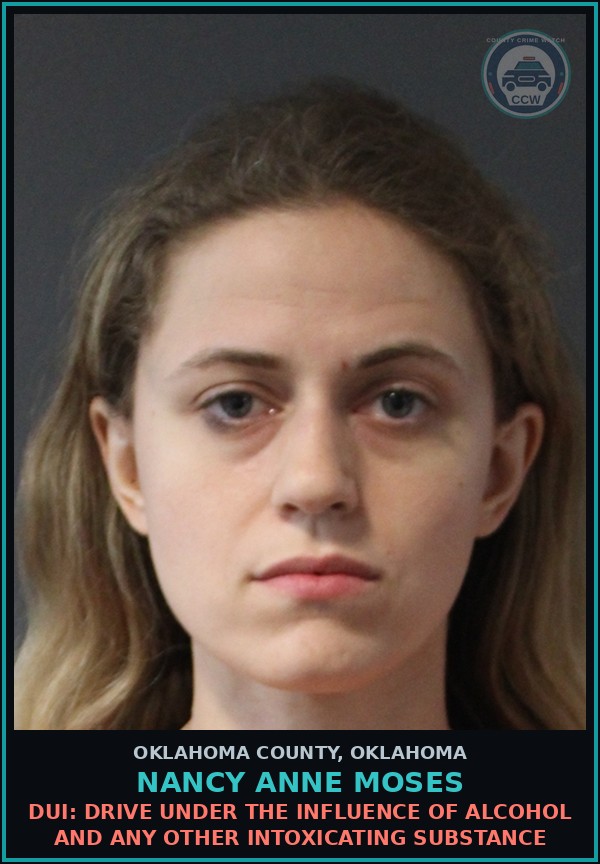 Booking mugshot of Nancy Anne Moses in Oklahoma County