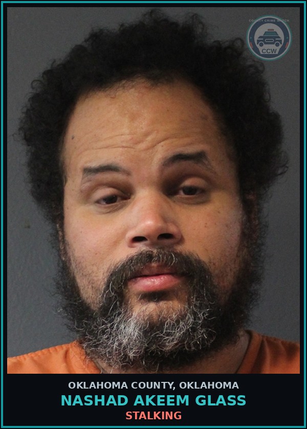 Booking mugshot of Nashad Akeem Glass in Oklahoma County