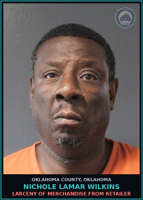 Booking mugshot of Nichole Lamar Wilkins in Oklahoma County