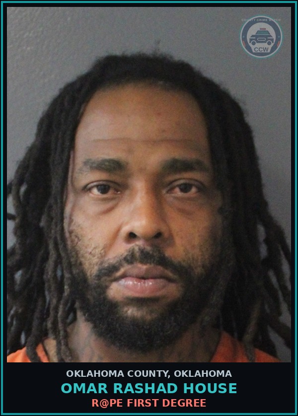 Booking mugshot of Omar Rashad House in Oklahoma County