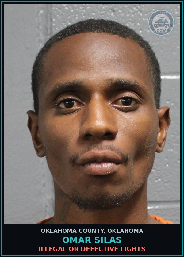 Booking mugshot of Omar Silas in Oklahoma County
