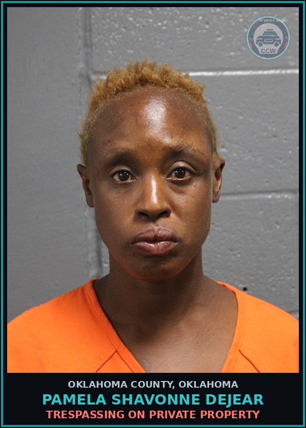 Booking mugshot of Pamela Shavonne Dejear in Oklahoma County
