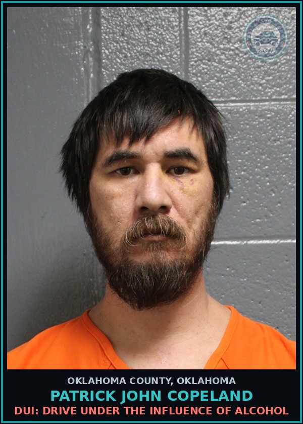 Booking mugshot of Patrick John Copeland in Oklahoma County