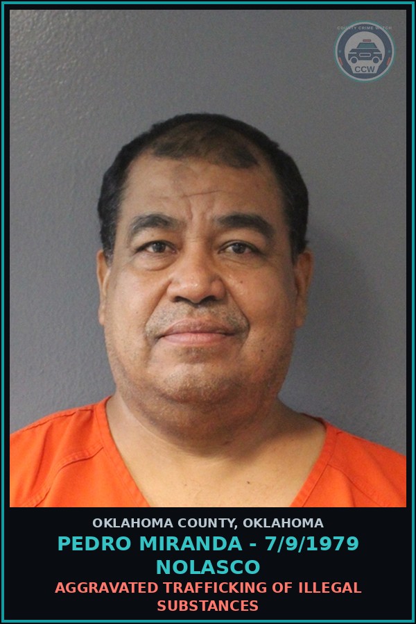 Booking mugshot of Pedro Miranda - 7/9/1979 Nolasco in Oklahoma County