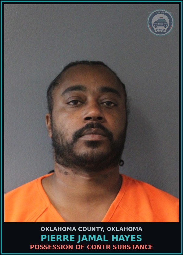 Booking mugshot of Pierre Jamal Hayes in Oklahoma County