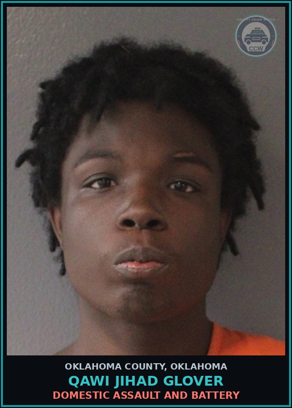 Booking mugshot of Qawi Jihad Glover in Oklahoma County