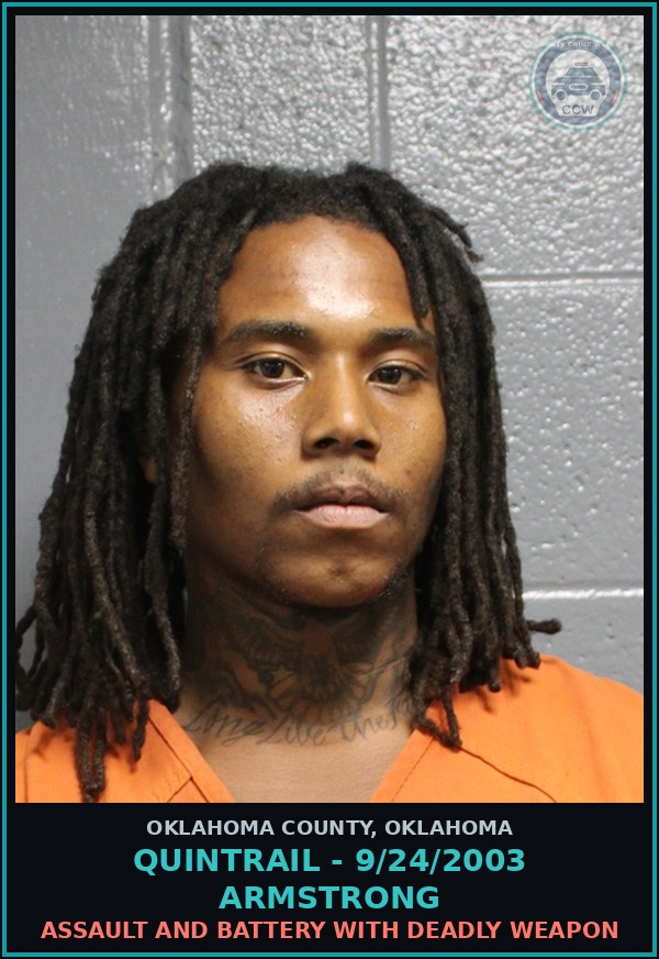 Booking mugshot of Quintrail - 9/24/2003 Armstrong in Oklahoma County