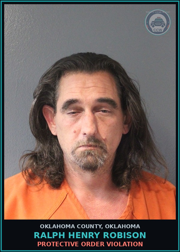 Booking mugshot of Ralph Henry Robison in Oklahoma County