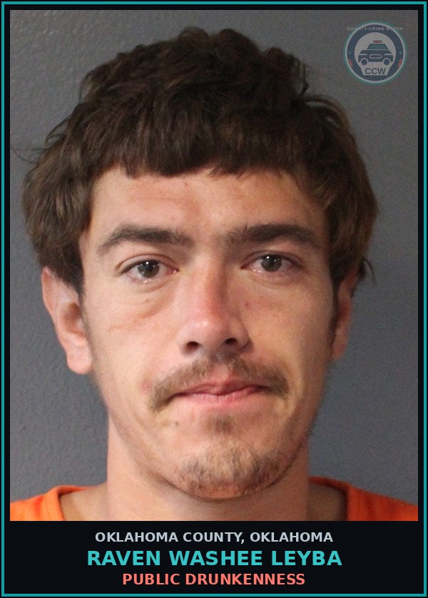 Booking mugshot of Raven Washee Leyba in Oklahoma County