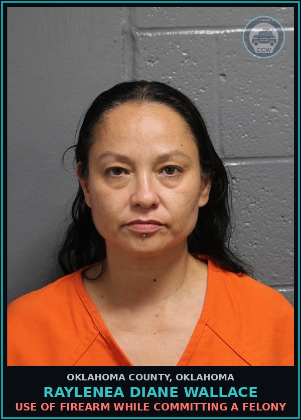 Booking mugshot of Raylenea Diane Wallace in Oklahoma County