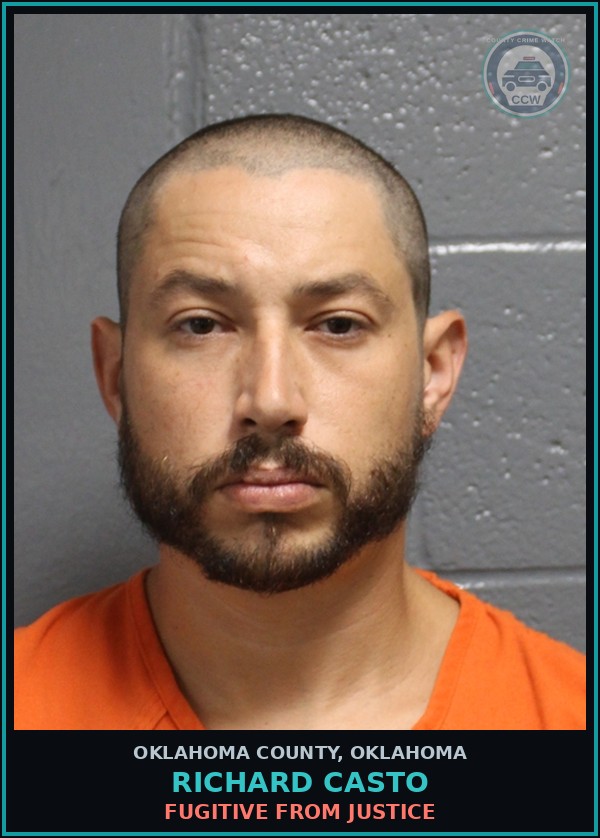 Booking mugshot of Richard Casto in Oklahoma County