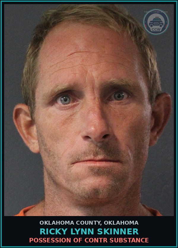Booking mugshot of Ricky Lynn Skinner in Oklahoma County