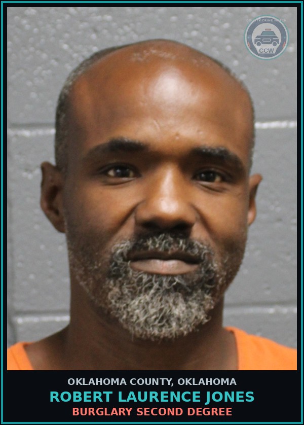 Booking mugshot of Robert Laurence Jones in Oklahoma County