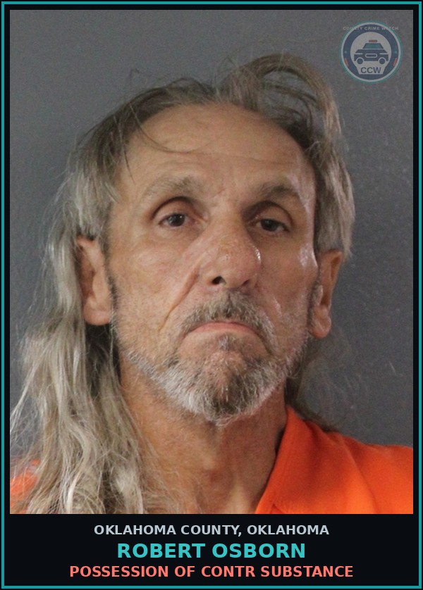 Booking mugshot of Robert Osborn in Oklahoma County