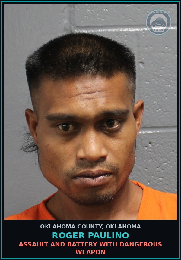 Booking mugshot of Roger Paulino in Oklahoma County