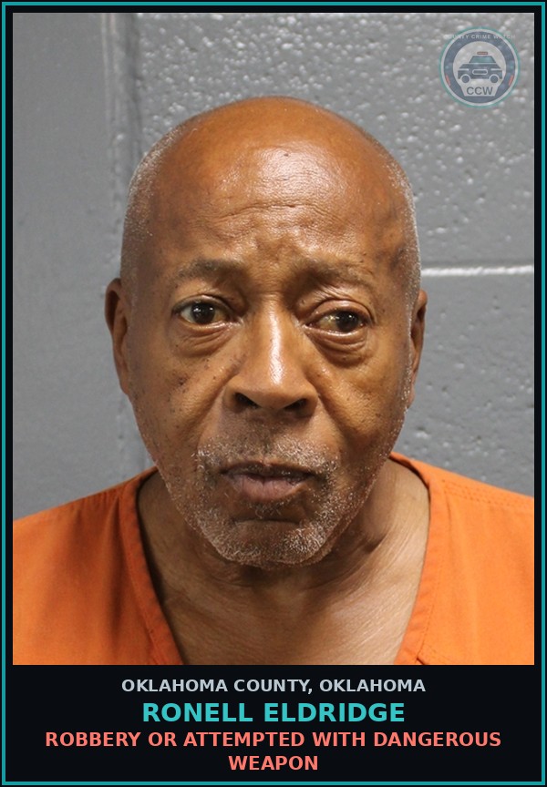 Booking mugshot of Ronell Eldridge in Oklahoma County