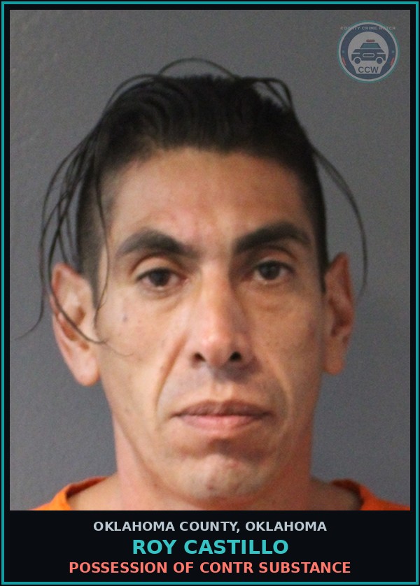 Booking mugshot of Roy Castillo in Oklahoma County