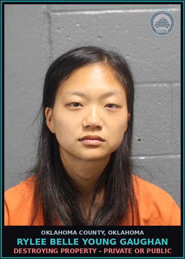 Booking mugshot of Rylee Belle Young Gaughan in Oklahoma County