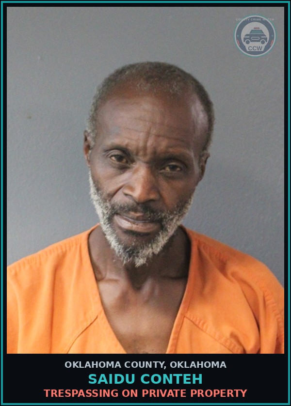 Booking mugshot of Saidu Conteh in Oklahoma County