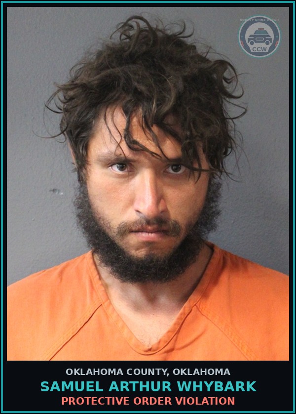 Booking mugshot of Samuel Arthur Whybark in Oklahoma County