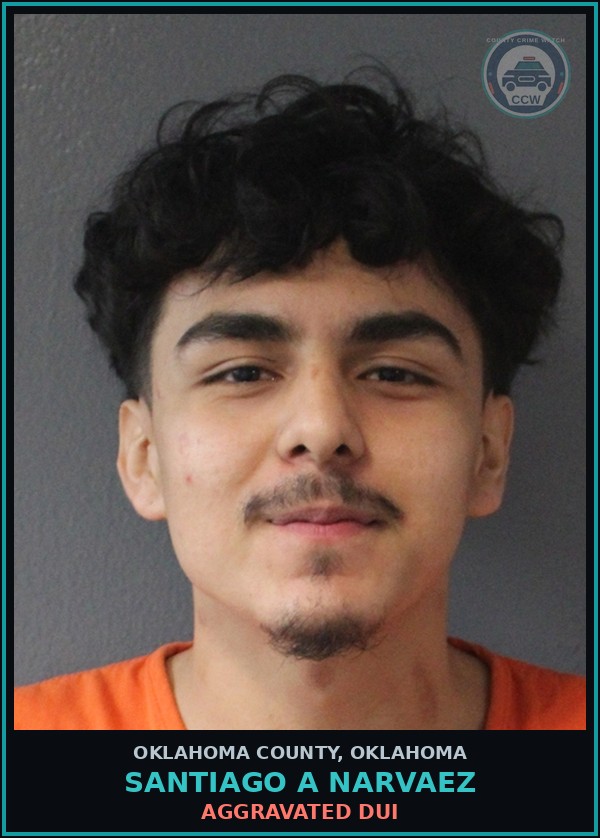 Booking mugshot of Santiago A Narvaez in Oklahoma County