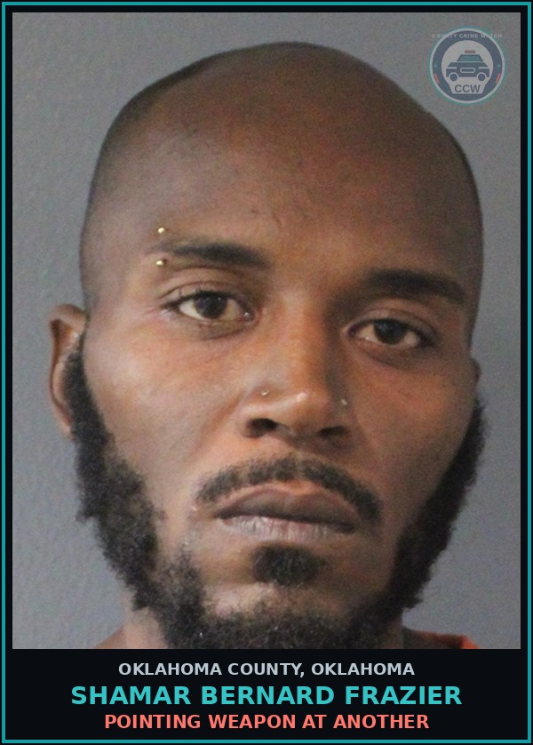 Booking mugshot of Shamar Bernard Frazier in Oklahoma County