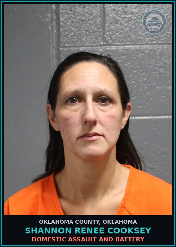 Booking mugshot of Shannon Renee Cooksey in Oklahoma County