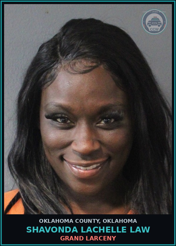 Booking mugshot of Shavonda Lachelle Law in Oklahoma County