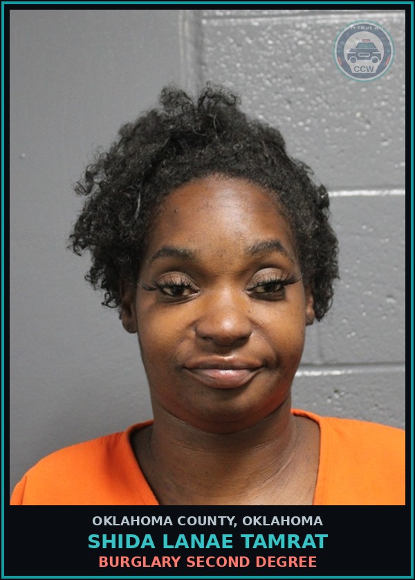 Booking mugshot of Shida Lanae Tamrat in Oklahoma County