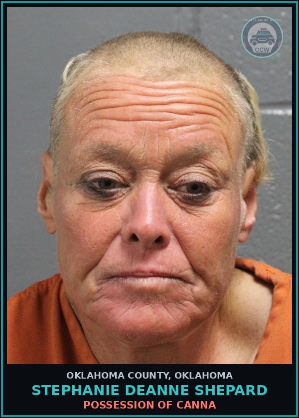 Booking mugshot of Stephanie Deanne Shepard in Oklahoma County
