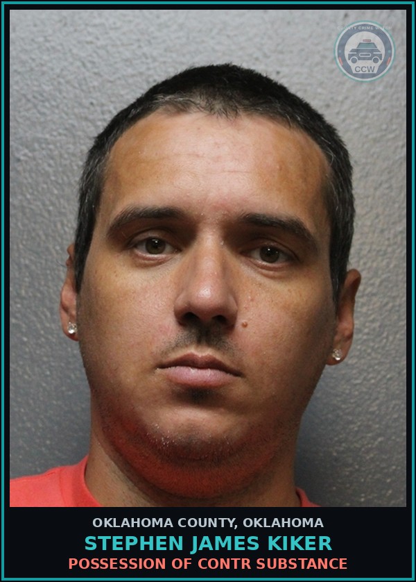 Booking mugshot of Stephen James Kiker in Oklahoma County