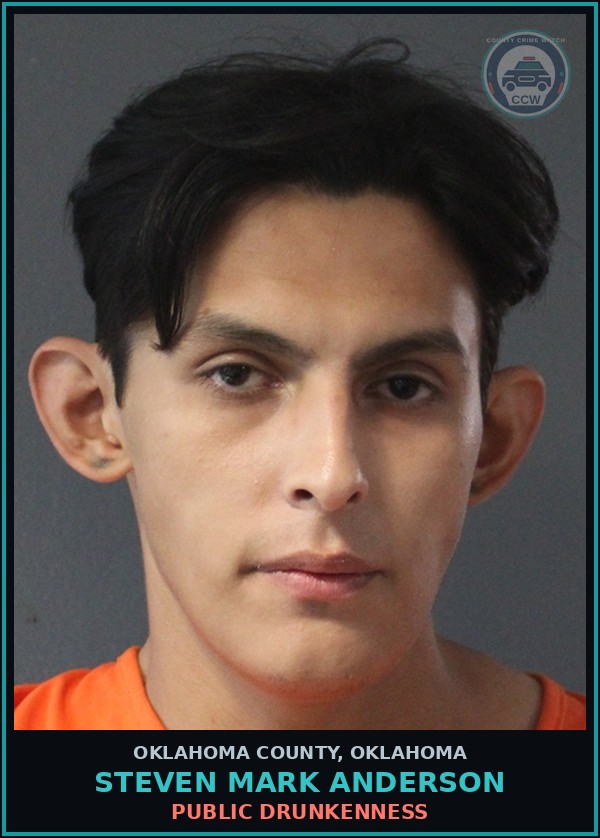 Booking mugshot of Steven Mark Anderson in Oklahoma County