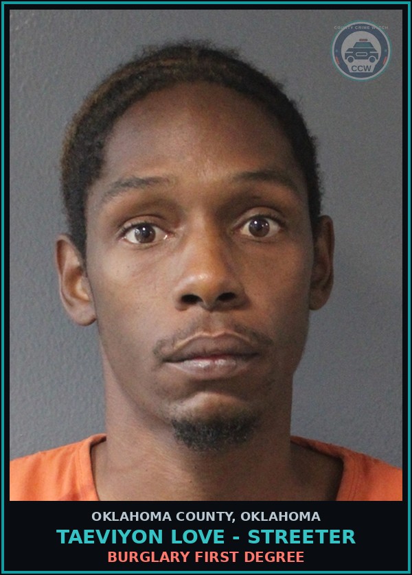 Booking mugshot of Taeviyon Love - Streeter in Oklahoma County