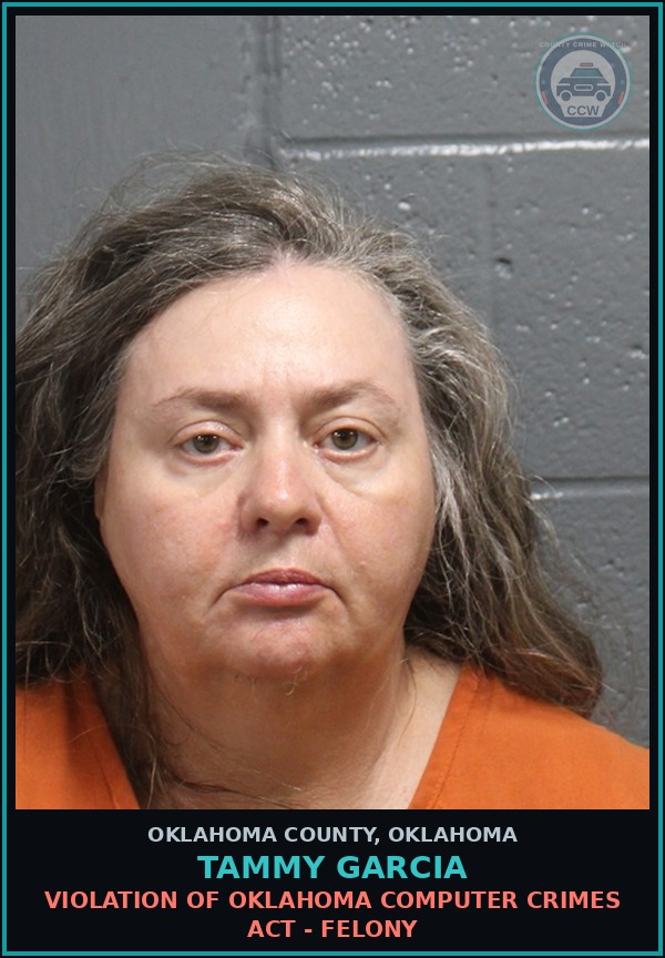 Booking mugshot of Tammy Garcia in Oklahoma County