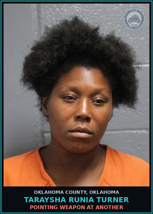 Booking mugshot of Taraysha Runia Turner in Oklahoma County