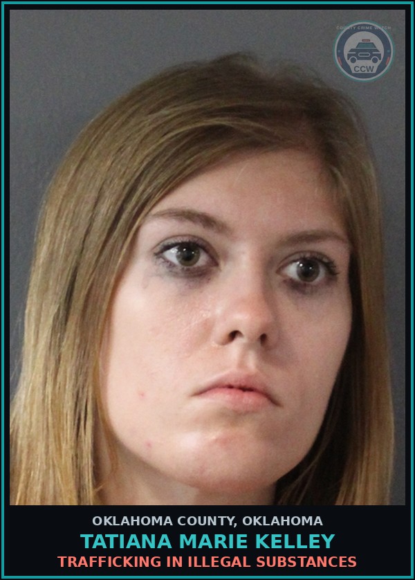 Booking mugshot of Tatiana Marie Kelley in Oklahoma County