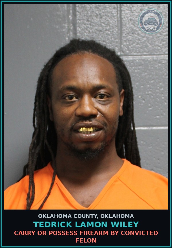 Booking mugshot of Tedrick Lamon Wiley in Oklahoma County
