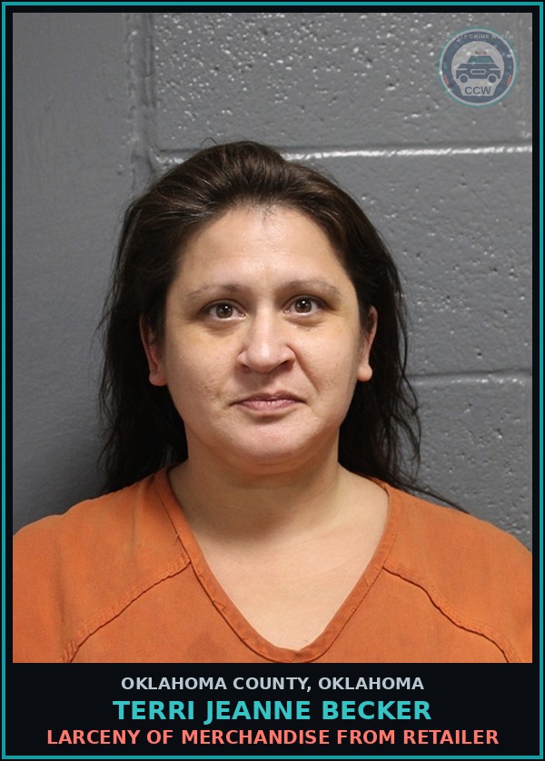 Booking mugshot of Terri Jeanne Becker in Oklahoma County