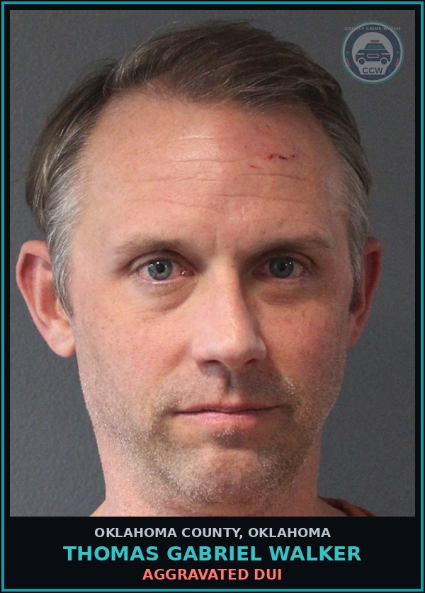 Booking mugshot of Thomas Gabriel Walker in Oklahoma County