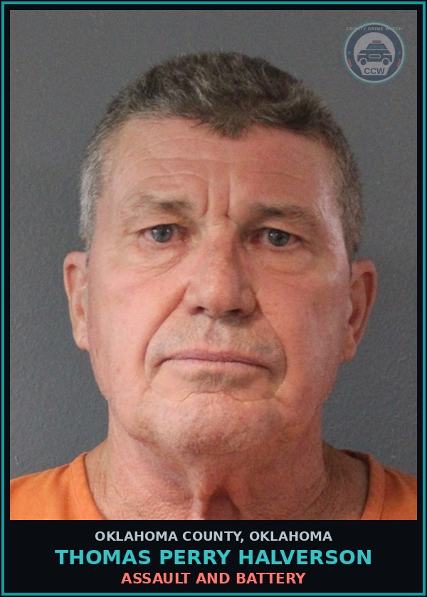 Booking mugshot of Thomas Perry Halverson in Oklahoma County